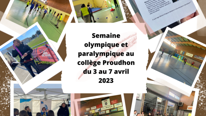semaine olympique et paralympique du 3 au 7 avril - photomontage